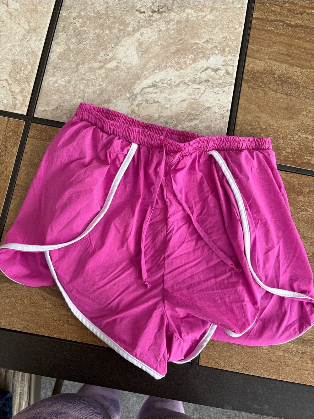 FIVE DANCEWEAR
Women’s Pink Athletic Shorts with Contrast Trim and lining.
